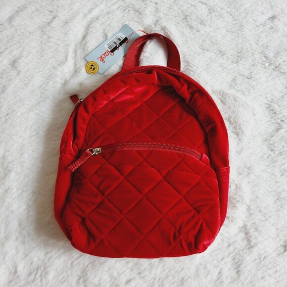 Cat & Jack Girls' Quilted Velvet 10" Mini Backpack 4KIDF-AG - Picture 2 of 7